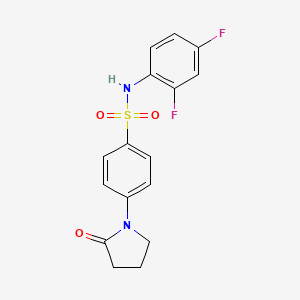 N-(2,4-difluorophenyl)-4-(2-oxo-1-pyrrolidinyl)benzenesulfonamide