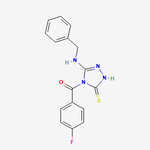 5-(benzylamino)-4-(4-fluorobenzoyl)-4H-1,2,4-triazole-3-thiol