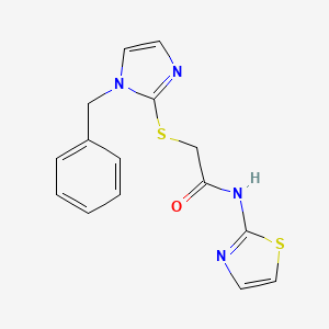 2-[(1-benzyl-1H-imidazol-2-yl)thio]-N-1,3-thiazol-2-ylacetamide