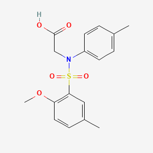 molecular formula C17H19NO5S B5747161 N-[(2-methoxy-5-methylphenyl)sulfonyl]-N-(4-methylphenyl)glycine 