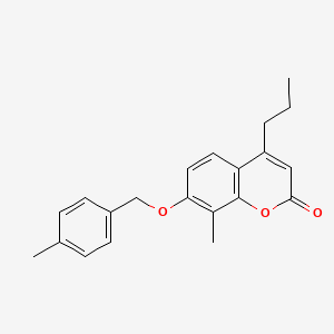 molecular formula C21H22O3 B5747166 8-methyl-7-[(4-methylbenzyl)oxy]-4-propyl-2H-chromen-2-one 