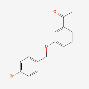 molecular formula C15H13BrO2 B5747179 1-{3-[(4-bromobenzyl)oxy]phenyl}ethanone 