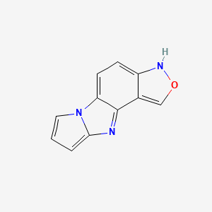 molecular formula C11H7N3O B574720 4-Oxa-5,10,15-triazatetracyclo[7.6.0.02,6.010,14]pentadeca-1(15),2,6,8,11,13-hexaene CAS No. 174125-48-5