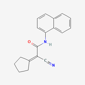 molecular formula C18H16N2O B5747201 2-cyano-2-cyclopentylidene-N-1-naphthylacetamide 