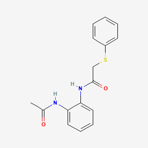 N-[2-(acetylamino)phenyl]-2-(phenylthio)acetamide