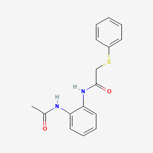 molecular formula C16H16N2O2S B5747204 N-[2-(acetylamino)phenyl]-2-(phenylthio)acetamide 