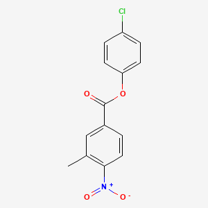 molecular formula C14H10ClNO4 B5747208 4-chlorophenyl 3-methyl-4-nitrobenzoate 