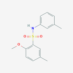 molecular formula C15H17NO3S B5747233 2-methoxy-5-methyl-N-(3-methylphenyl)benzenesulfonamide 