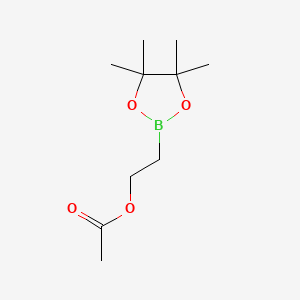 molecular formula C10H19BO4 B574724 2-(4,4,5,5-Tetramethyl-1,3,2-dioxaborolan-2-YL)ethyl acetate CAS No. 177950-06-0