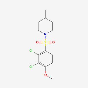 molecular formula C13H17Cl2NO3S B5747240 1-[(2,3-dichloro-4-methoxyphenyl)sulfonyl]-4-methylpiperidine 