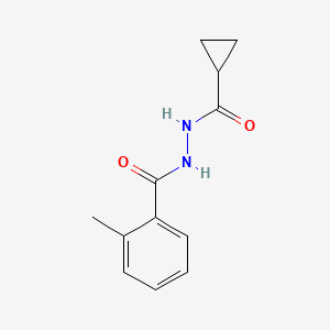 molecular formula C12H14N2O2 B5747247 N'-(cyclopropylcarbonyl)-2-methylbenzohydrazide 