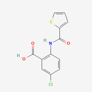 molecular formula C12H8ClNO3S B5747255 5-chloro-2-[(2-thienylcarbonyl)amino]benzoic acid 