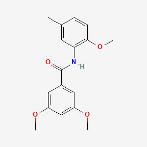 molecular formula C17H19NO4 B5747261 3,5-dimethoxy-N-(2-methoxy-5-methylphenyl)benzamide CAS No. 6012-61-9