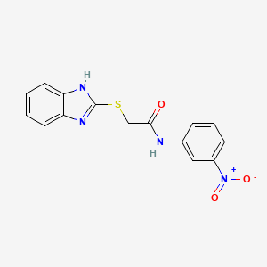 molecular formula C15H12N4O3S B5747286 2-(1H-benzimidazol-2-ylthio)-N-(3-nitrophenyl)acetamide 