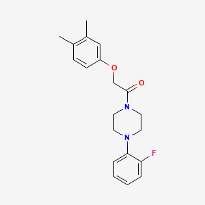 molecular formula C20H23FN2O2 B5747304 1-[(3,4-dimethylphenoxy)acetyl]-4-(2-fluorophenyl)piperazine 