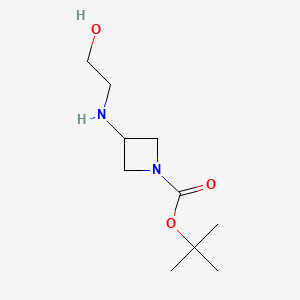 molecular formula C10H20N2O3 B574733 1-Boc-3-[(2-hydroxyethyl)amino]-azetidine CAS No. 178311-50-7