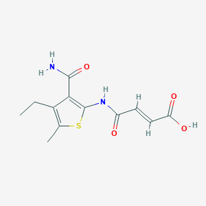 4-{[3-(aminocarbonyl)-4-ethyl-5-methyl-2-thienyl]amino}-4-oxo-2-butenoic acid