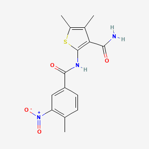 4,5-dimethyl-2-[(4-methyl-3-nitrobenzoyl)amino]-3-thiophenecarboxamide