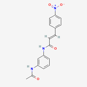 molecular formula C17H15N3O4 B5747368 N-[3-(acetylamino)phenyl]-3-(4-nitrophenyl)acrylamide 