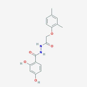 molecular formula C17H18N2O5 B5747392 N'-[(2,4-dimethylphenoxy)acetyl]-2,4-dihydroxybenzohydrazide 
