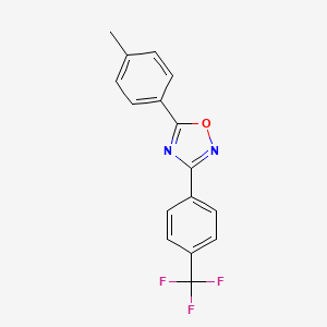 molecular formula C16H11F3N2O B5747401 5-(4-methylphenyl)-3-[4-(trifluoromethyl)phenyl]-1,2,4-oxadiazole 