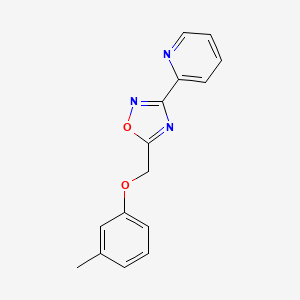 2-{5-[(3-methylphenoxy)methyl]-1,2,4-oxadiazol-3-yl}pyridine