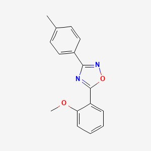 molecular formula C16H14N2O2 B5747430 5-(2-methoxyphenyl)-3-(4-methylphenyl)-1,2,4-oxadiazole 