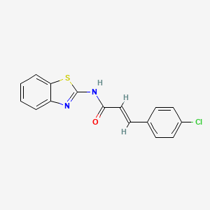 molecular formula C16H11ClN2OS B5747431 N-1,3-苯并噻唑-2-基-3-(4-氯苯基)丙烯酰胺 