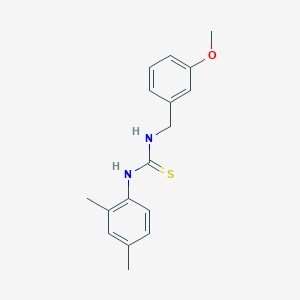 molecular formula C17H20N2OS B5747436 N-(2,4-dimethylphenyl)-N'-(3-methoxybenzyl)thiourea 