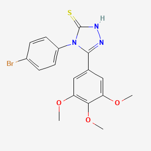 molecular formula C17H16BrN3O3S B5747450 4-(4-溴苯基)-5-(3,4,5-三甲氧基苯基)-4H-1,2,4-三唑-3-硫醇 