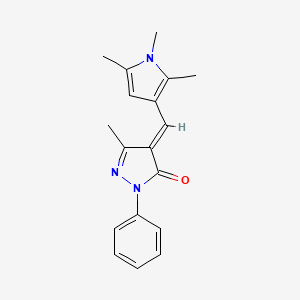 5-methyl-2-phenyl-4-[(1,2,5-trimethyl-1H-pyrrol-3-yl)methylene]-2,4-dihydro-3H-pyrazol-3-one