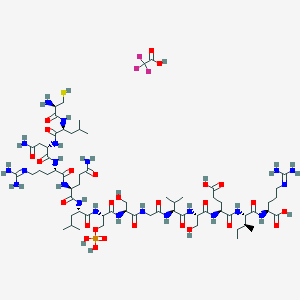 molecular formula C63H113N22O25PS B574749 Heat Shock Protein (hsp) Fragment Trifluoroacetate CAS No. 165245-21-6