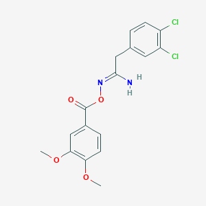 2-(3,4-dichlorophenyl)-N'-[(3,4-dimethoxybenzoyl)oxy]ethanimidamide