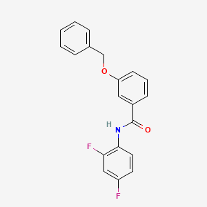 molecular formula C20H15F2NO2 B5747504 3-(benzyloxy)-N-(2,4-difluorophenyl)benzamide 