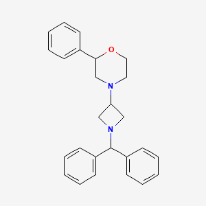 molecular formula C26H28N2O B574751 4-[1-(Diphenylmethyl)azetidin-3-yl]-2-phenylmorpholine CAS No. 178311-80-3