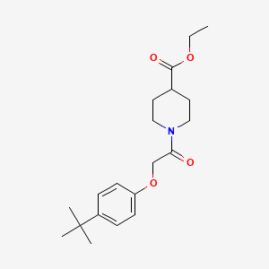 molecular formula C20H29NO4 B5747513 ethyl 1-[(4-tert-butylphenoxy)acetyl]-4-piperidinecarboxylate 