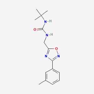 molecular formula C15H20N4O2 B5747540 N-(tert-butyl)-N'-{[3-(3-methylphenyl)-1,2,4-oxadiazol-5-yl]methyl}urea 