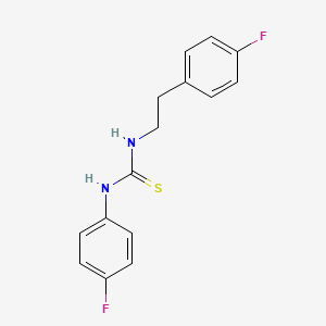 molecular formula C15H14F2N2S B5747566 N-(4-fluorophenyl)-N'-[2-(4-fluorophenyl)ethyl]thiourea 