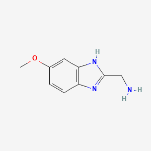 molecular formula C9H11N3O B574757 (5-Methoxy-1H-benzo[D]imidazol-2-YL)methanamine CAS No. 175530-52-6