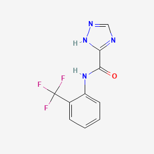 molecular formula C10H7F3N4O B5747571 N-[2-(trifluoromethyl)phenyl]-1H-1,2,4-triazole-3-carboxamide 