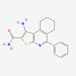 molecular formula C18H17N3OS B5747576 1-amino-5-phenyl-6,7,8,9-tetrahydrothieno[2,3-c]isoquinoline-2-carboxamide 