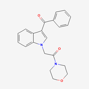 molecular formula C21H20N2O3 B5747584 {1-[2-(4-morpholinyl)-2-oxoethyl]-1H-indol-3-yl}(phenyl)methanone 