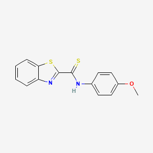 molecular formula C15H12N2OS2 B5747619 N-(4-methoxyphenyl)-1,3-benzothiazole-2-carbothioamide 
