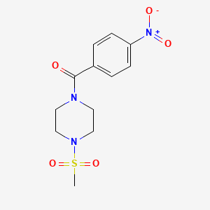 molecular formula C12H15N3O5S B5747640 1-(methylsulfonyl)-4-(4-nitrobenzoyl)piperazine 