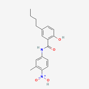 molecular formula C18H21N2O4+ B574765 5-Butyl-3'-methyl-4'-nitrosalicylanilide CAS No. 169739-74-6