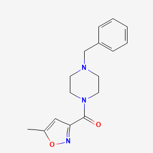 molecular formula C16H19N3O2 B5747658 1-benzyl-4-[(5-methyl-3-isoxazolyl)carbonyl]piperazine 