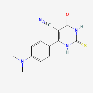molecular formula C13H12N4OS B5747673 6-[4-(dimethylamino)phenyl]-4-oxo-2-thioxo-1,2,3,4-tetrahydro-5-pyrimidinecarbonitrile CAS No. 70638-55-0