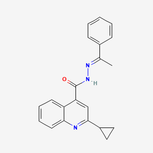 2-cyclopropyl-N'-(1-phenylethylidene)-4-quinolinecarbohydrazide