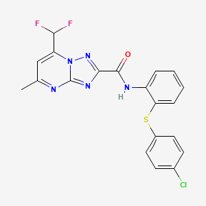 N-{2-[(4-chlorophenyl)thio]phenyl}-7-(difluoromethyl)-5-methyl[1,2,4]triazolo[1,5-a]pyrimidine-2-carboxamide