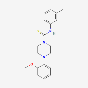 molecular formula C19H23N3OS B5747691 4-(2-methoxyphenyl)-N-(3-methylphenyl)-1-piperazinecarbothioamide 